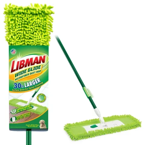 Dust mop in and out of packaging