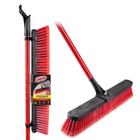 24” Multi-Surface Clamp Handle Push Broom